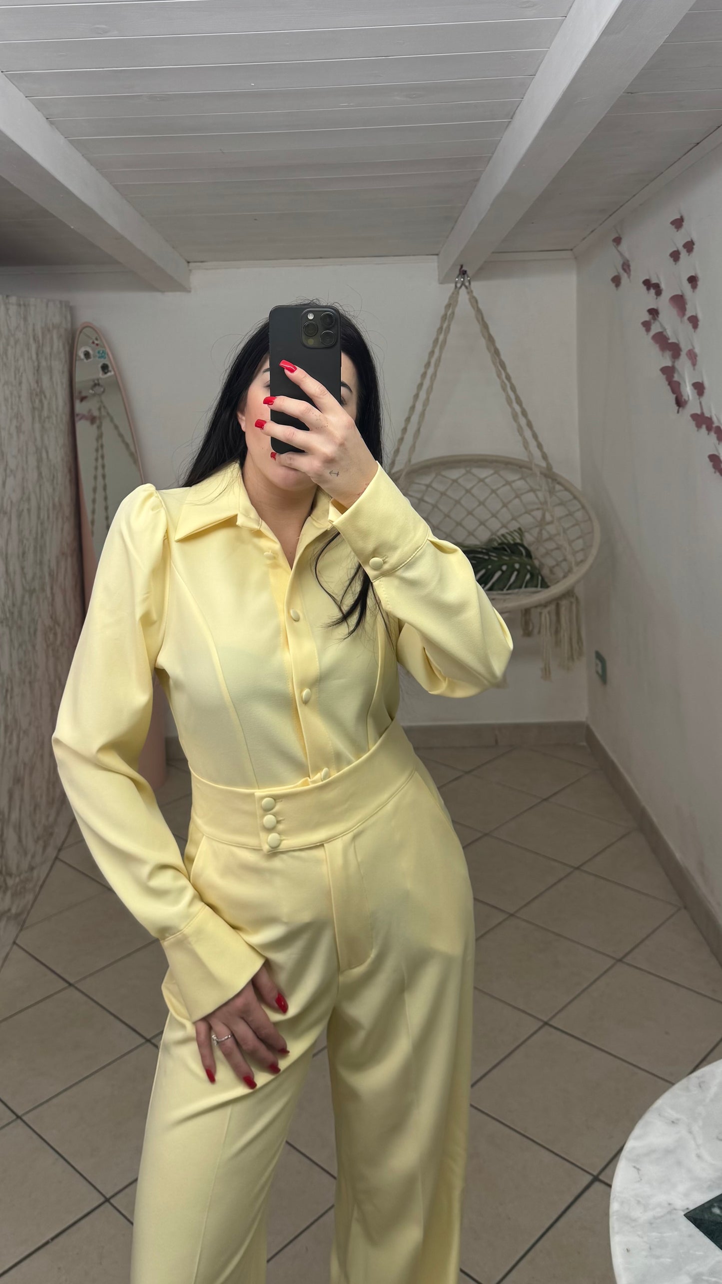 Completo SPRING giallo burro