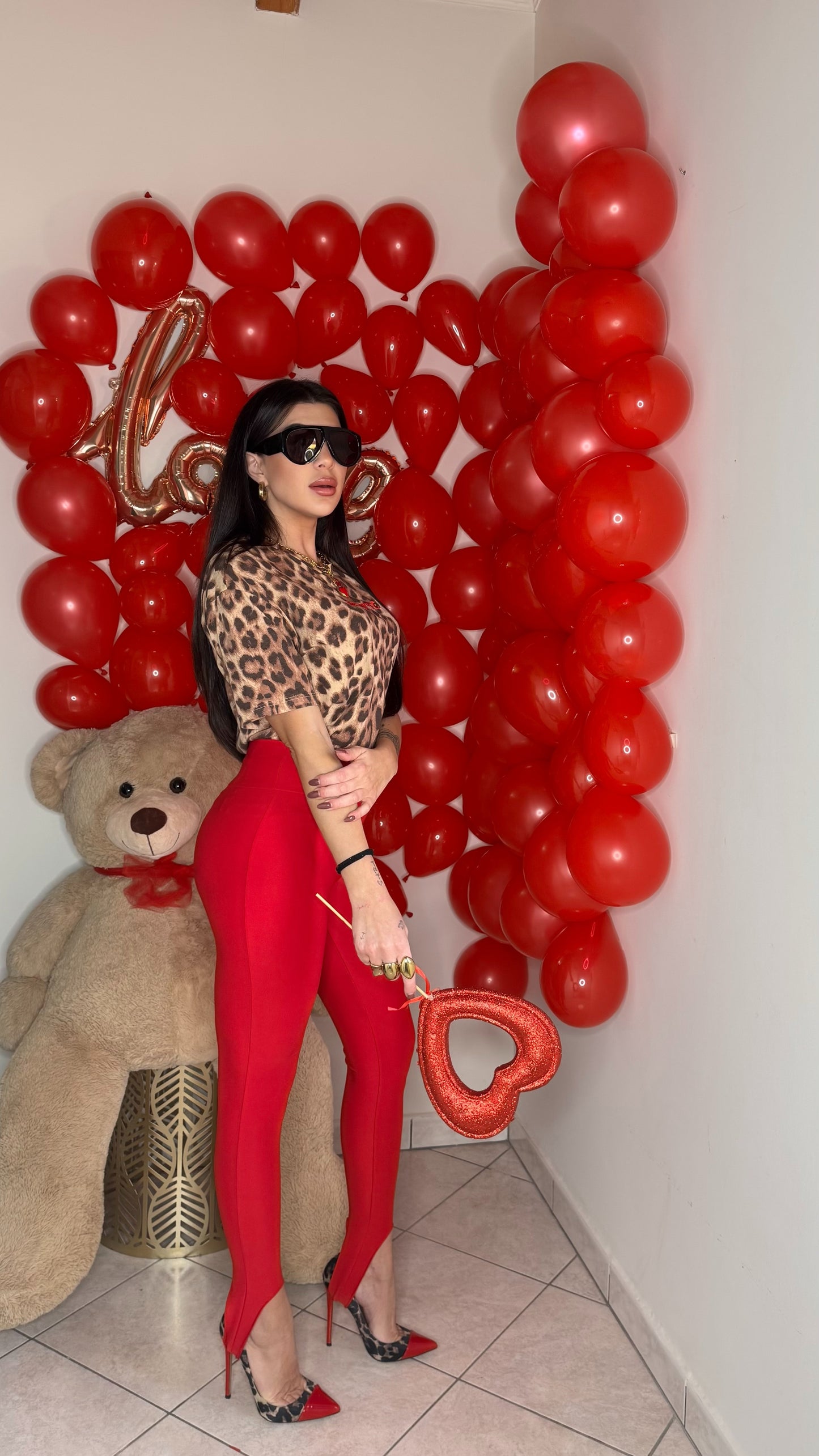 Leggings GHETTE Rosso