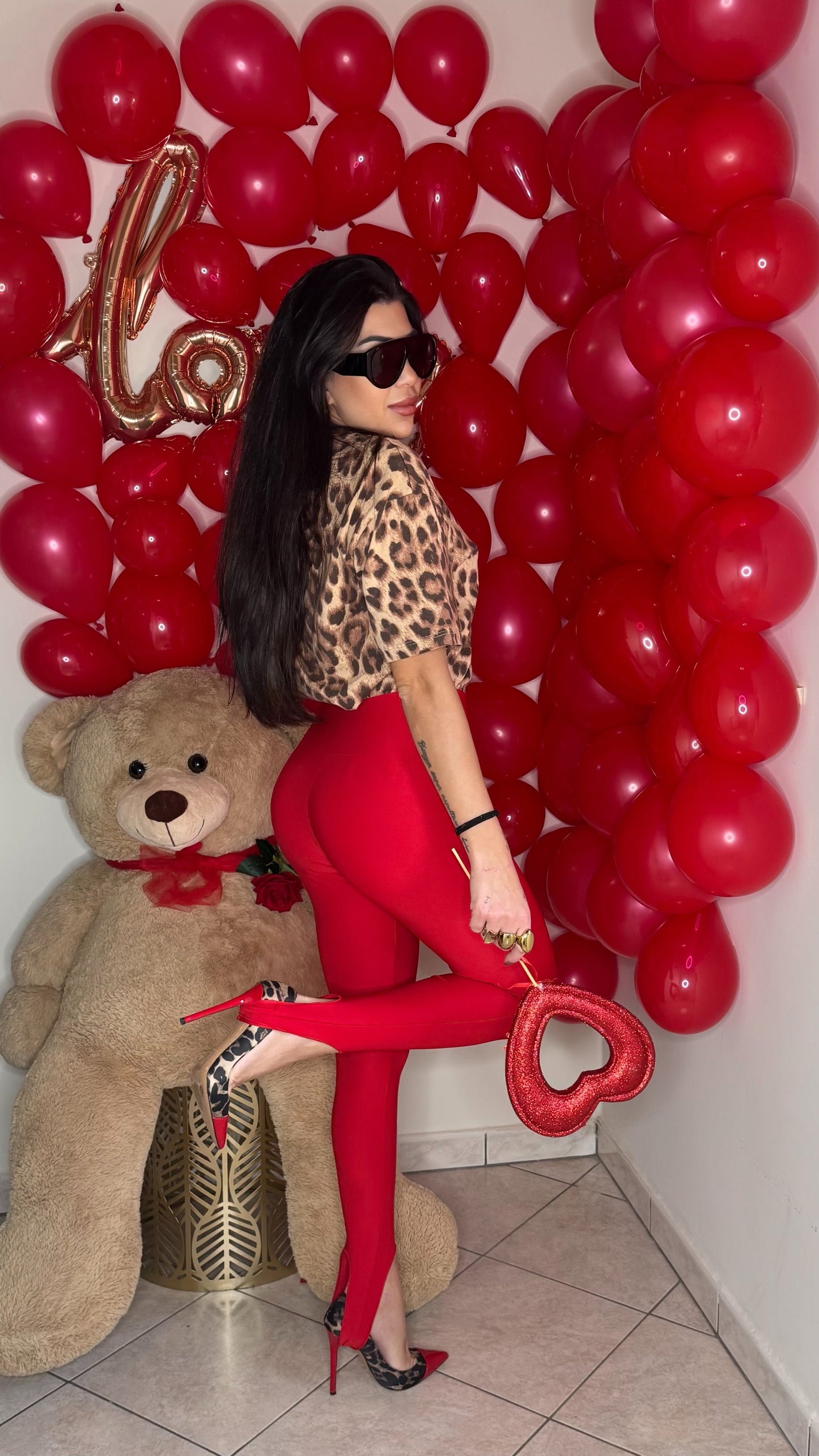 Leggings GHETTE Rosso