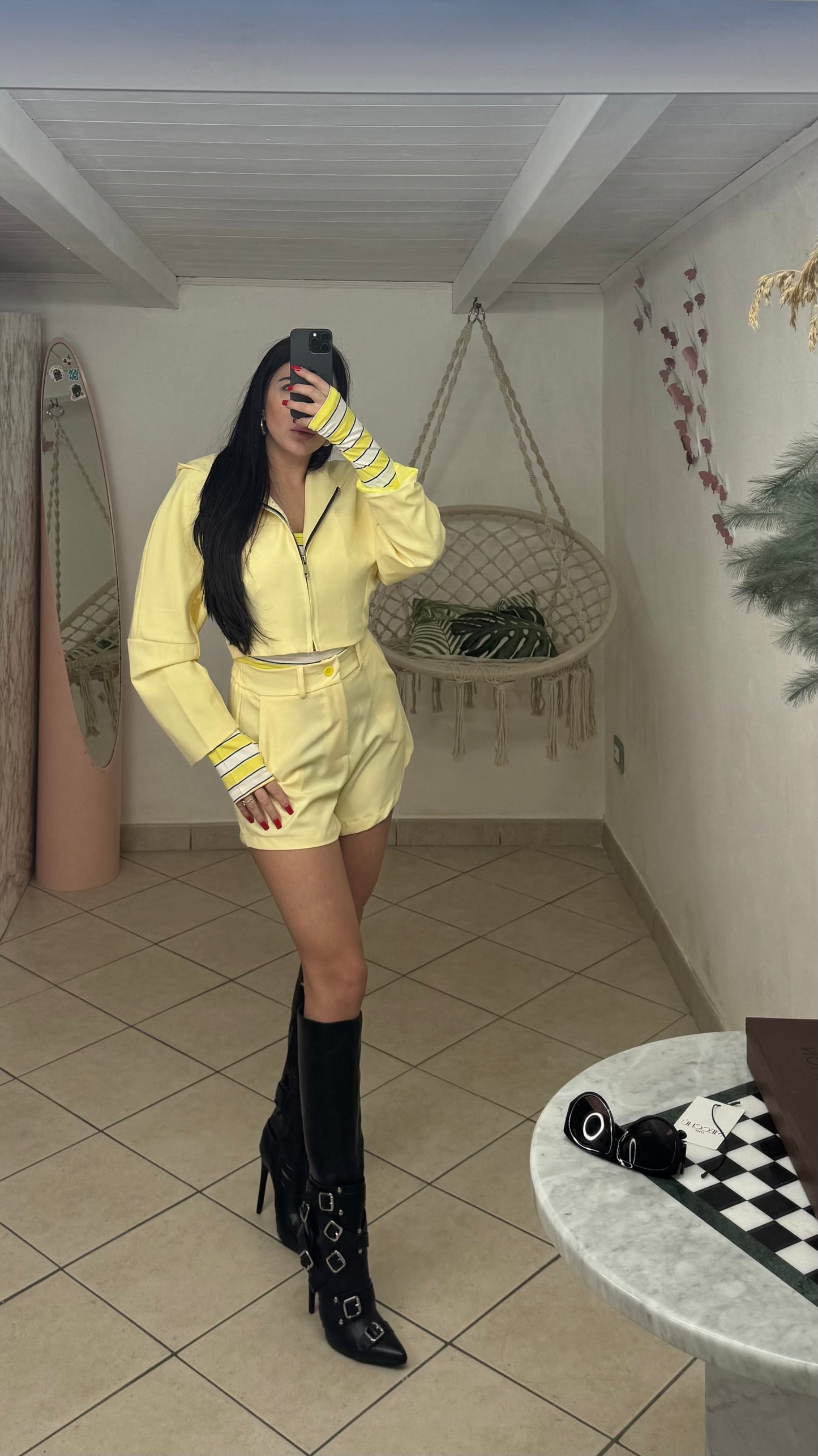 Co ord set ELIDE giallo burro