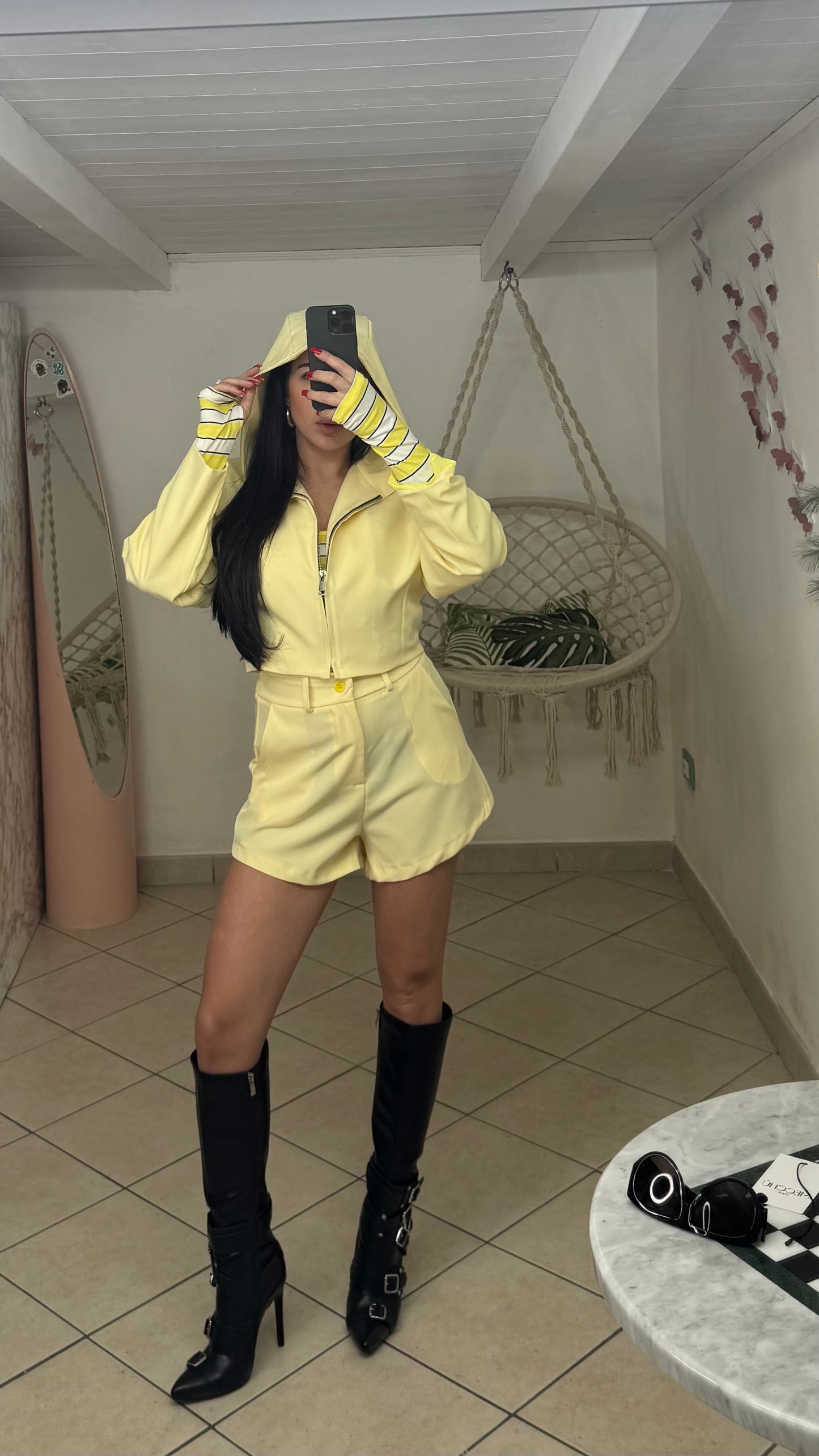 Co ord set ELIDE giallo burro