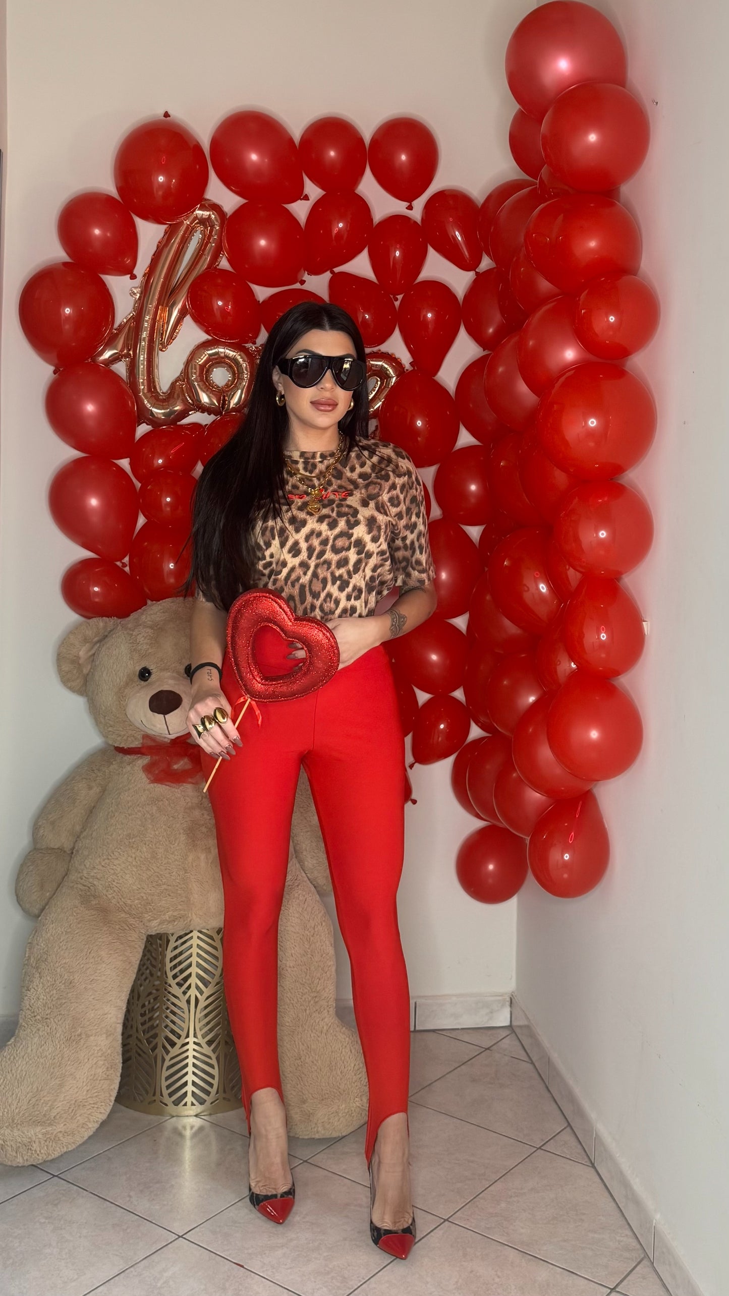 Leggings GHETTE Rosso