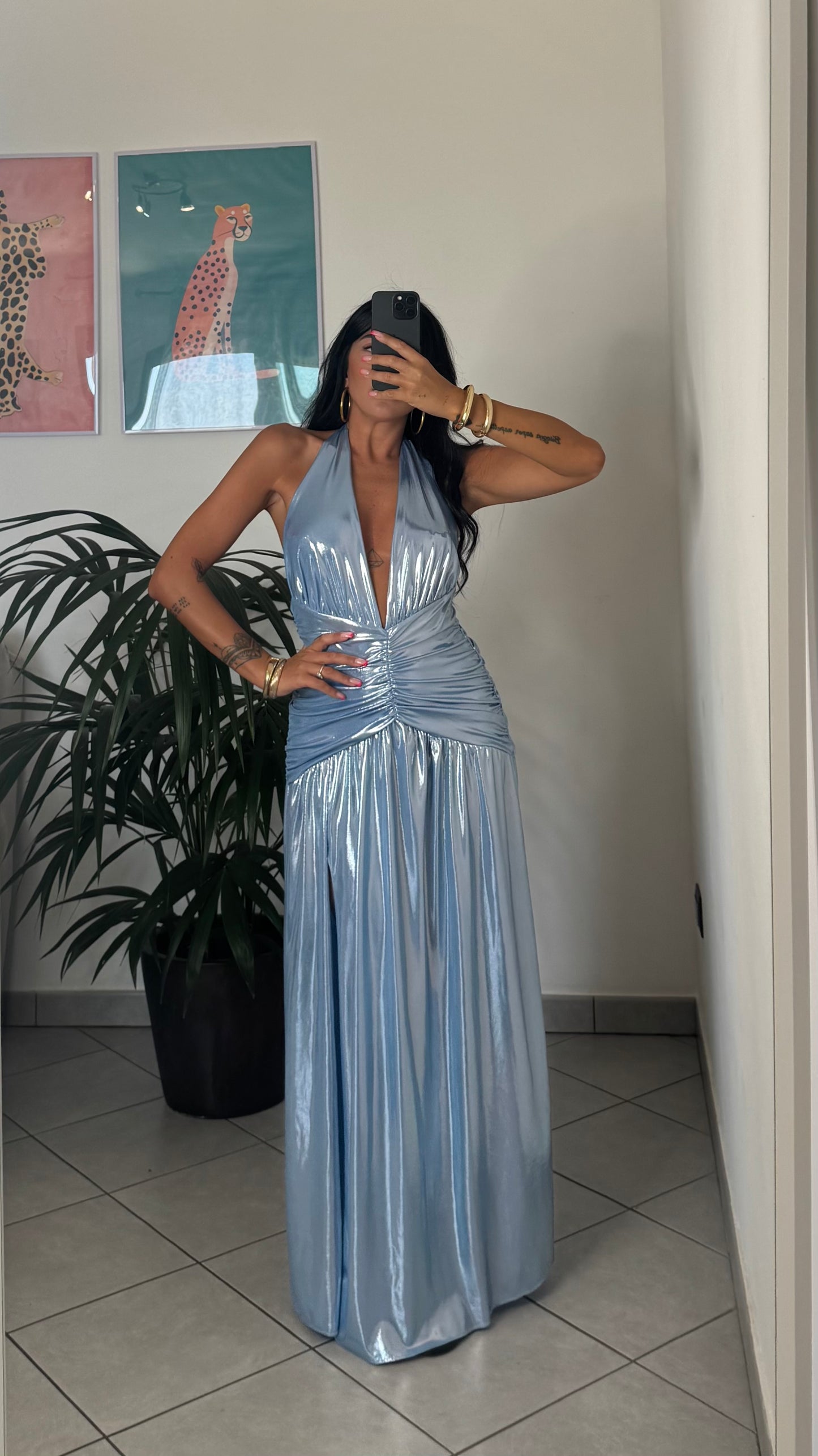 Dress SOLEDAD azzurro