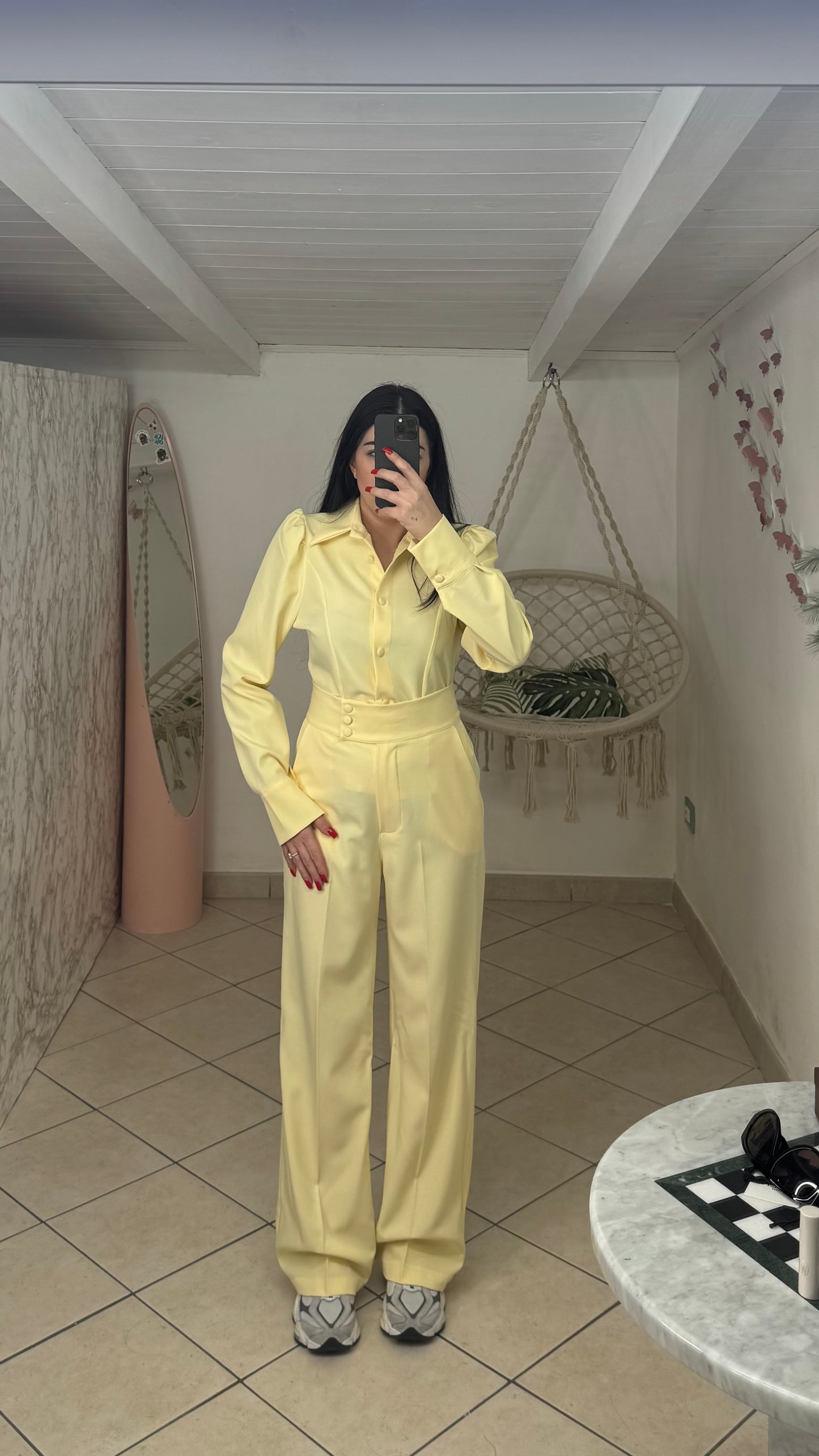 Completo SPRING giallo burro