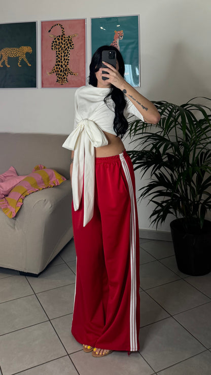 Pantalone LAY acetato rosso