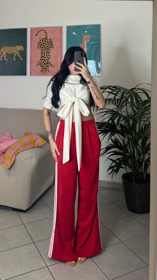 Pantalone LAY acetato rosso
