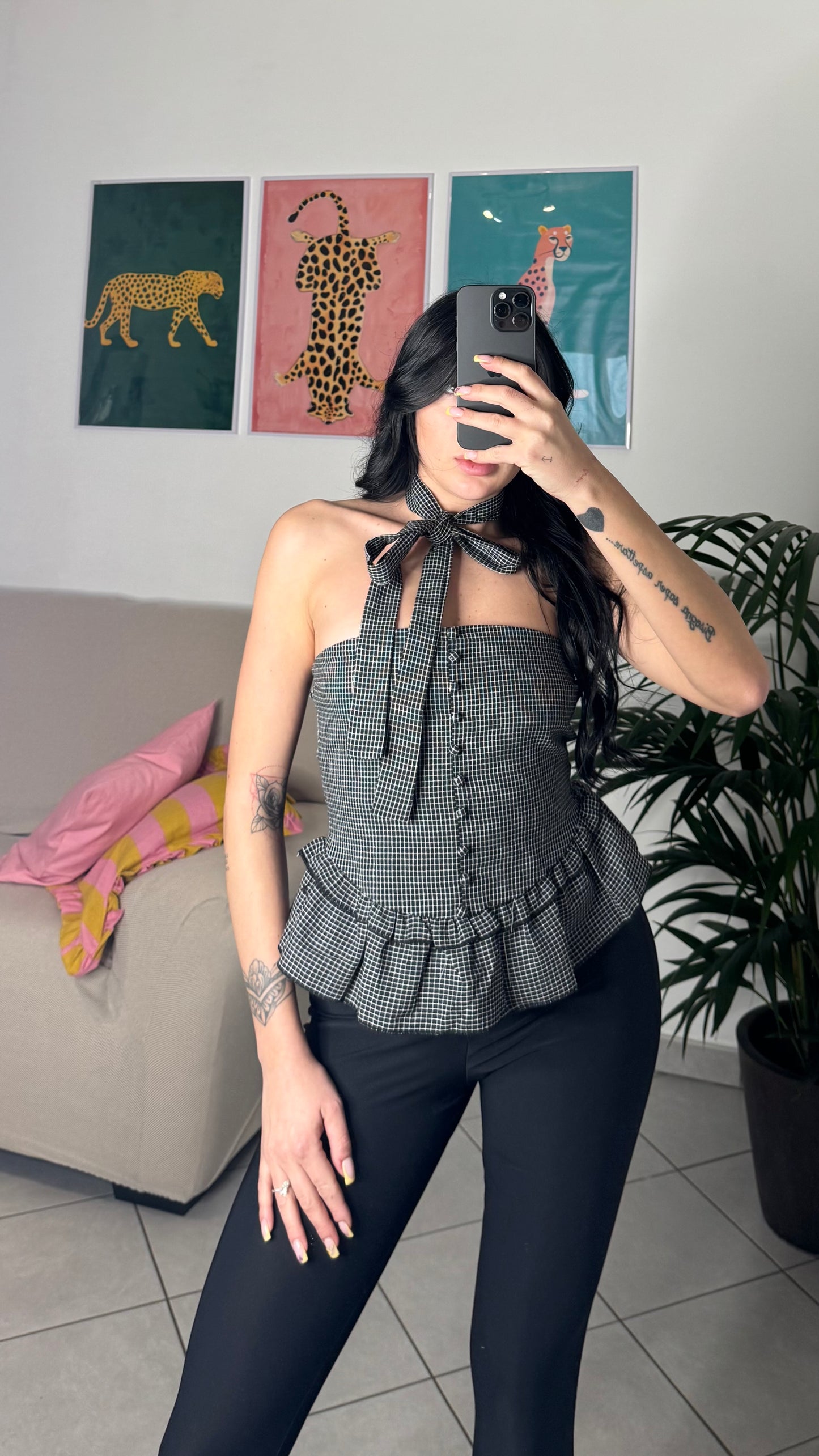Top fascia BONBON black&white