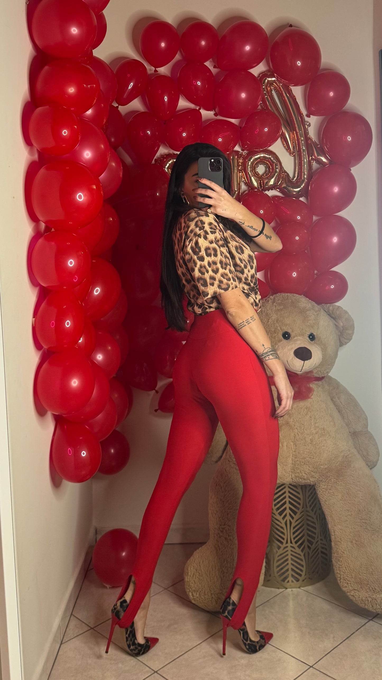 Leggings GHETTE Rosso