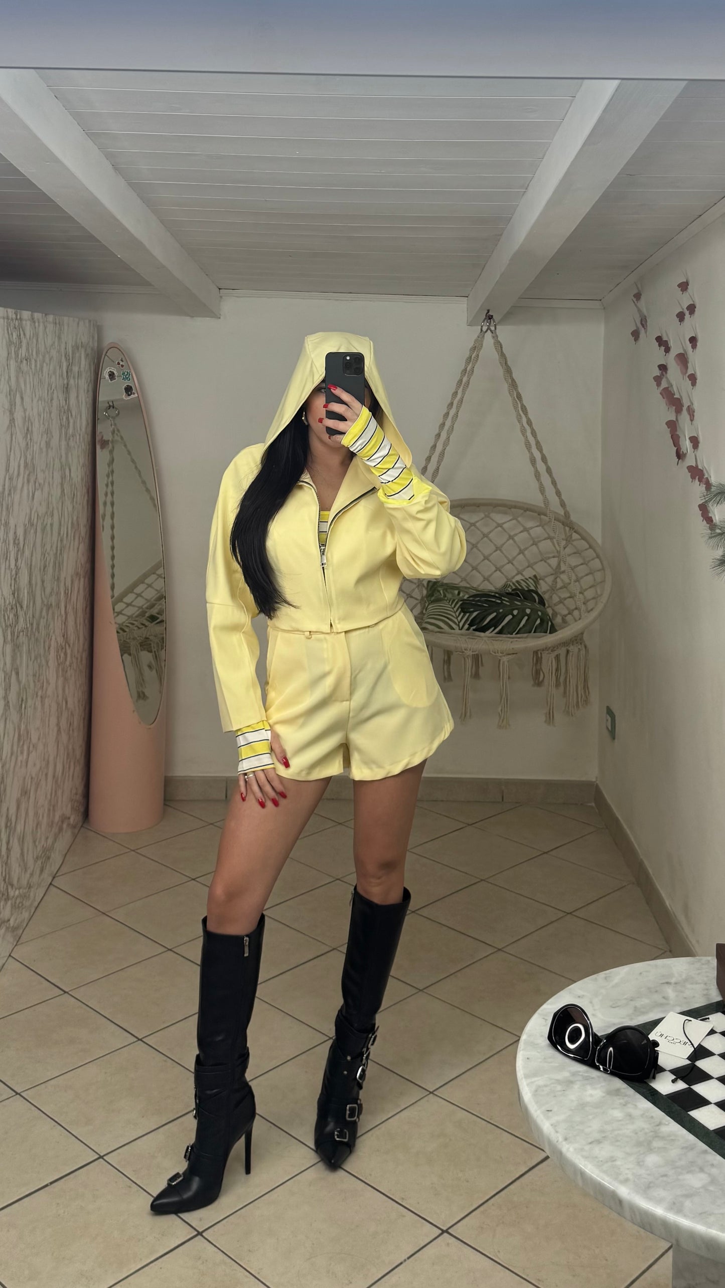 Co ord set ELIDE giallo burro