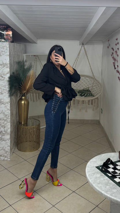 Jeans elastico STRINGHE