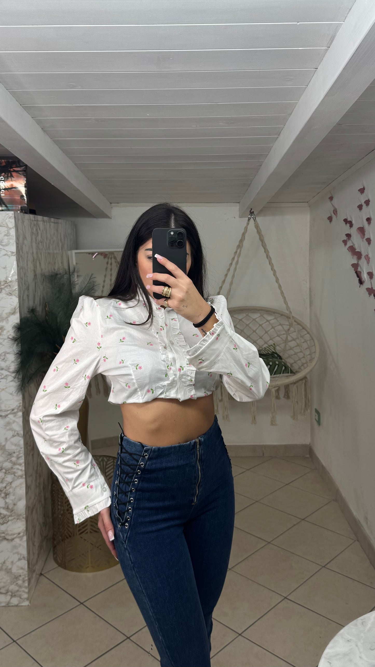 Jeans elastico STRINGHE