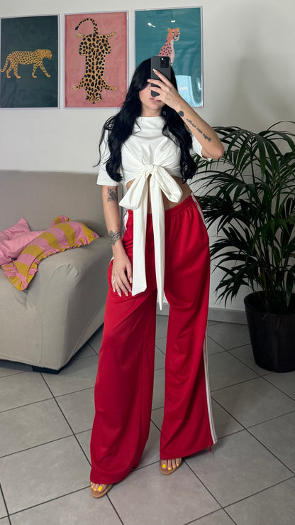Pantalone LAY acetato rosso