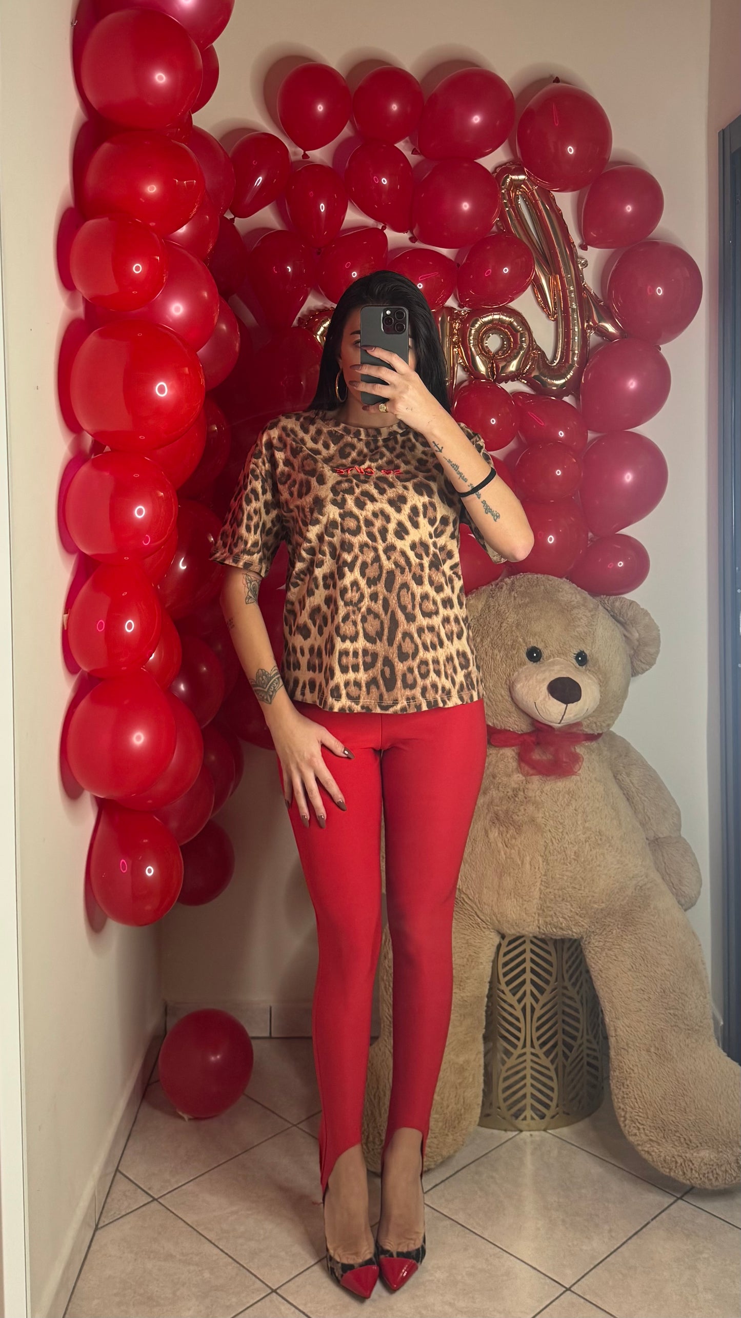 Leggings GHETTE Rosso