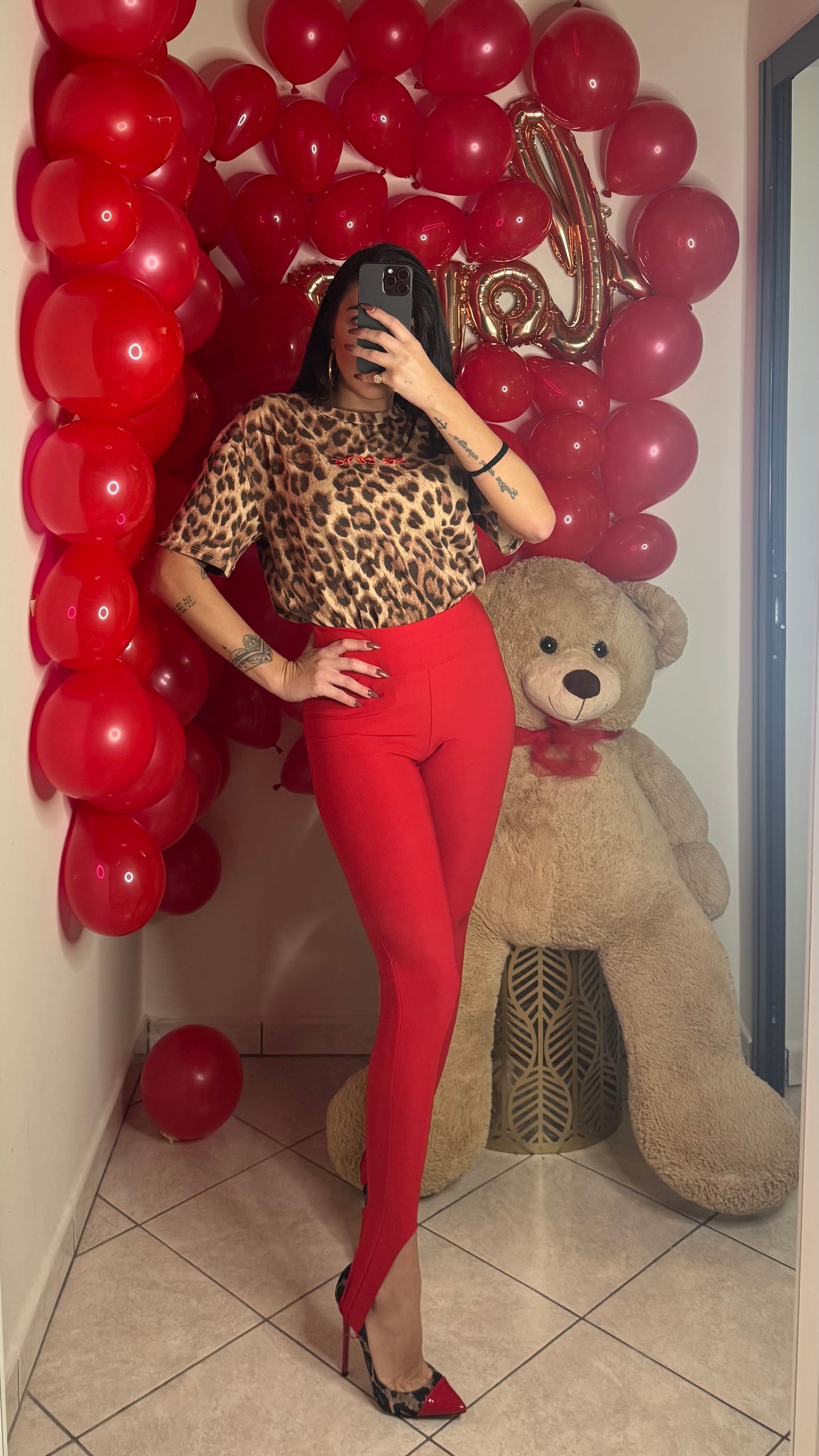 Leggings GHETTE Rosso